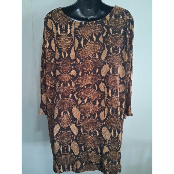 Susan Graver Shirt 2X Snake Skin Pattern Blouse Career Office Wear Casual Outing - Picture 6 of 11